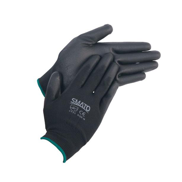 [스마토]PU PALM코팅장갑-흑색(1타, 10EA)