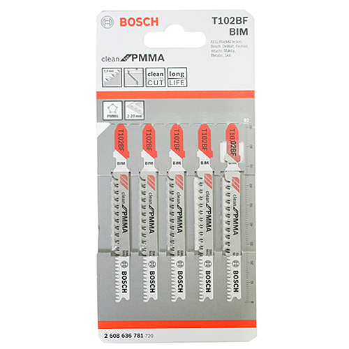 BOSCH 플라스틱직소날T102BF(5pcs)