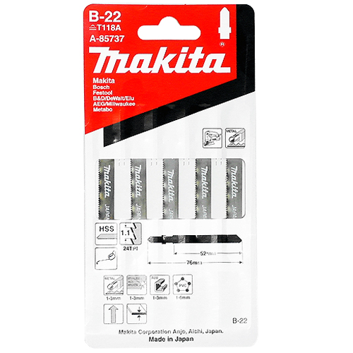 [마끼다]철재용 직소날 A-85737(≒T118A) (5PCS)