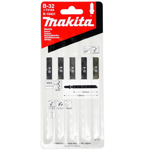 [마끼다]철재용 직소날 B-10431(≒T318A) (5PCS)