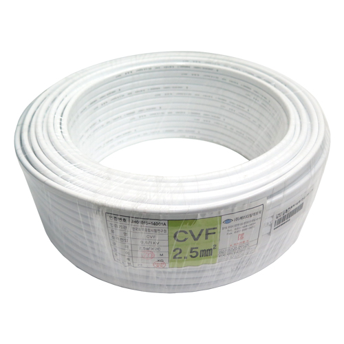 [KD=성운]전선 CVF 2.5*2C*70M,80M 백색(로맥스)(단종)