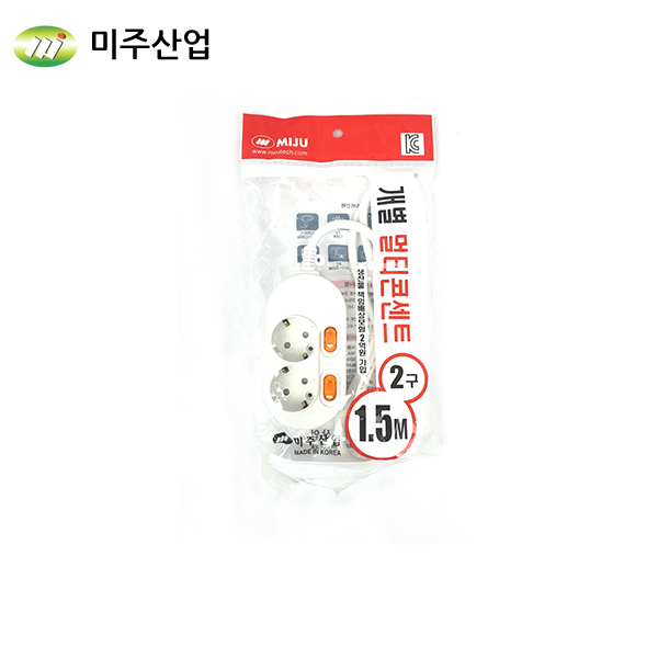 [미주]접지개별스위치 2구1.5M
